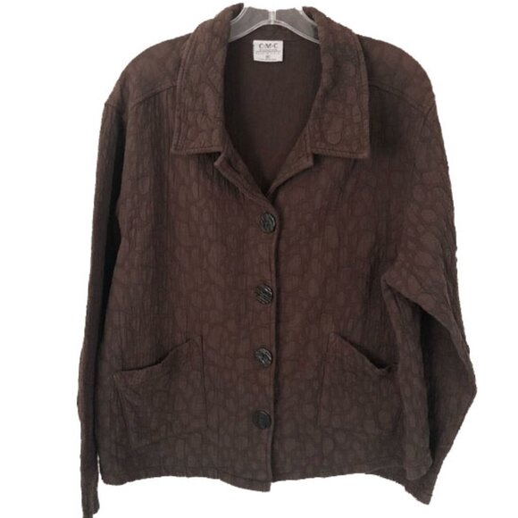 Color Me Cotton CMC Two Pocket Button Front Jacket XL - Picture 2 of 8